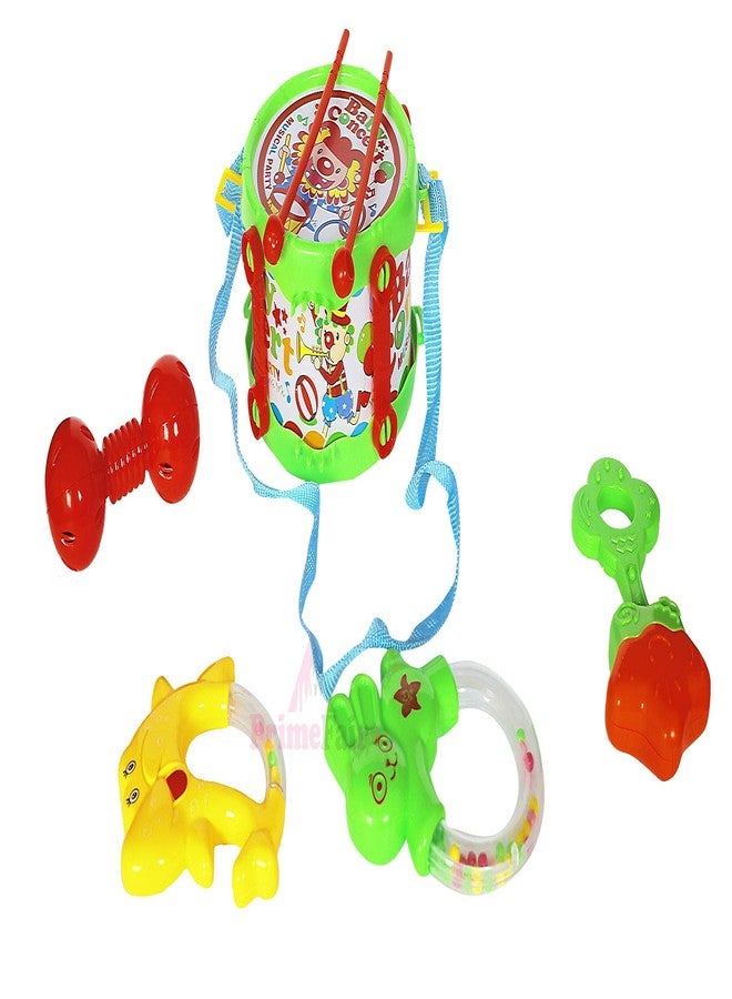 PRIMEFAIR Baby Rattled Kids Entertainment Toys BPA Free Plastic Use, It Makes Different Sounds by Moving it Baby Kid's Birthday Gift's Pack of 4 - Image 1